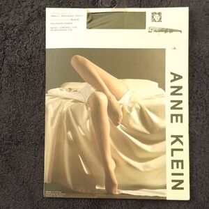 anne klein polished sheer black basic control top SMALL